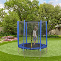 Trampolín Trampolín de jardín Red de seguridad Diámetro: 1,5m Peso máximo: 120 kg Azul - details 0