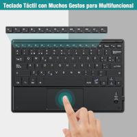 FGNS Teclado Inalámbrico Español Ñ con Panel Táctil， Teclado con TouchPad Bluetooth Inalámbrico de 10 Pulgadas Multi-función, [Español] QWERTY español, para Tablet/Pad/TV/Ordenador, - details 3
