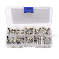 Kit De Fusibles De Vidrio Para Automóvil 100 Piezas Tamaño 5x20 Mm Varias Amperajes 0.2A-15A Instalación Manual - details 0