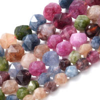 Turmalina Colorida De Corte Facetado Piedra Natural Para Fabricación De Joyas Pulsera Y Collar DIY Accesorios 6/8/10mm - details 1