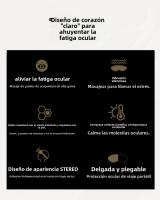 Máscara de Masaje Ocular Recargable with Calor,Masajeador de Ojos 3D with Vibración y Compresión de Aire,Modos para Aliviar Fatiga Visual, Bolsas y Ojeras | Diseño Ajustable y USB,Ideal para Oficina y Viajes - details 1