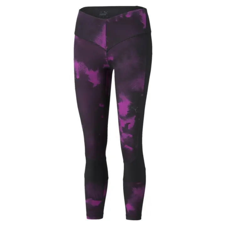 Leggings de mujer Puma Train AOP EN NEGRO Y MORADO - 1