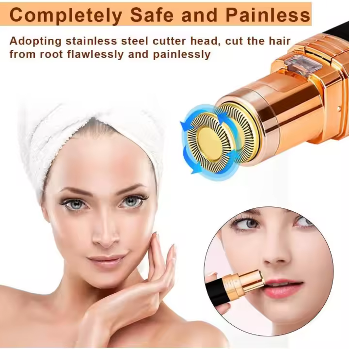 Ladies Shaver Face Hair Remover para Las Mujeres Impermeables máquina de Afeitar Eléctrica Portátil Mini Depiladora Trimmer - 1