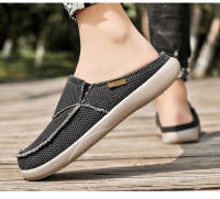 Zapatillas De Verano Para Hombre Clásicas Al Aire Libre Zapatillas De Lazo Ligero Transpirable Pantuflas Casuales Para Interior Material Superior De Lona Suela EVA Talla Verdadera - details 9