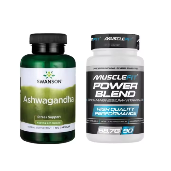 Pack Power Zen: Rendimiento Físico y Bienestar Mental - Ashwagandha + power blend | MUSCLEFIT - 1