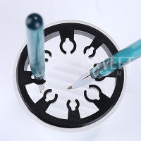 Copa De Limpieza Para Pinceles De Arte De Uñas SWEET TREND Con Soporte Para Bolígrafo De Limpieza De Uñas Plástico Negro Y Blanco Accesorio Para Salones De Manicura Y Uso Doméstico - details 3