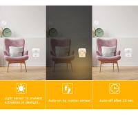 Lámpara Nocturna LED De 3 Colores Con Sensor De Movimiento EU US Plug in PIR Inducción Infrarroja Para Dormitorio Pasillo Escaleras Cocina - details 4