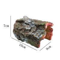 Cueva De Resina Para Tortuga Y Reptiles Simulación De Árbol De Piel Decoración De Paisaje Acuario Para Anfibios Y Aves - details 4