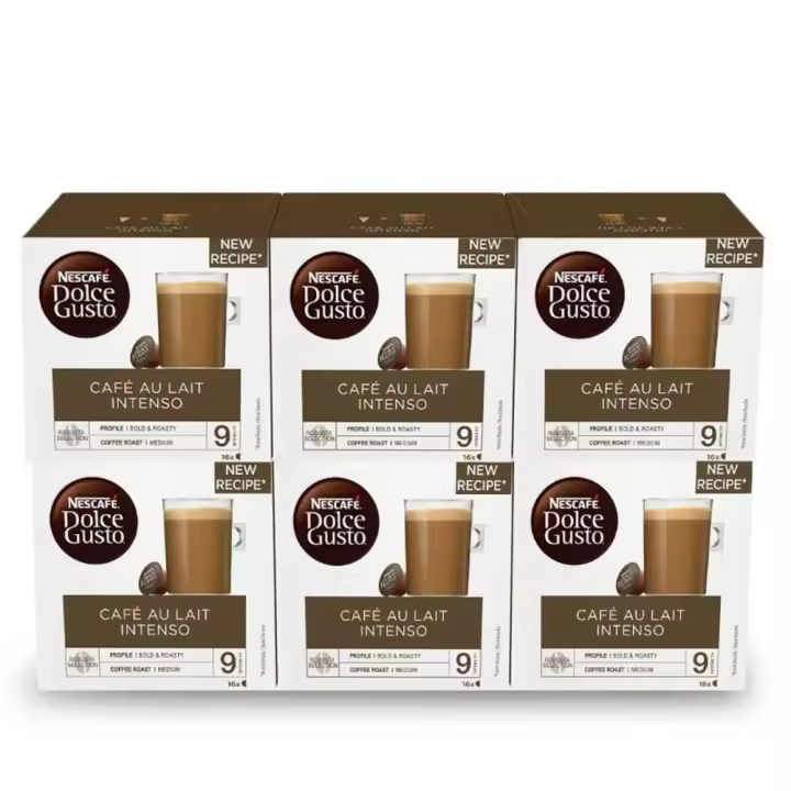 Café con Leche Intenso 6 cajas de 16 cápsulas Dolce Gusto Nescafé - 1
