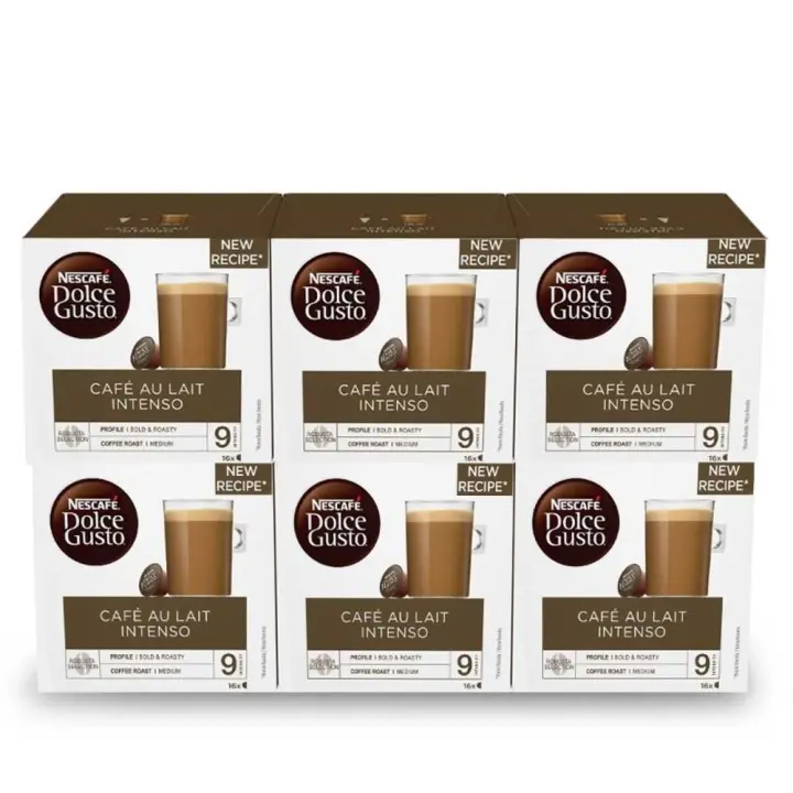 Café con Leche Intenso 6 cajas de 16 cápsulas Dolce Gusto Nescafé - 1