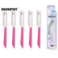 Kit De 5 Piezas De Afeitadora Para Cejas Cortadora De Pelo Facial Epilador De Cejas Herramientas De Maquillaje ABS Acero Inoxidable - details 3