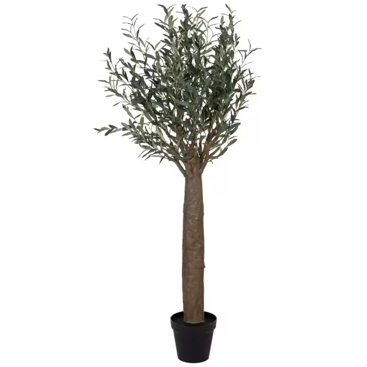 Olivo verde artificial decorativo con 984 hojas, 110x110x180h cm - 1