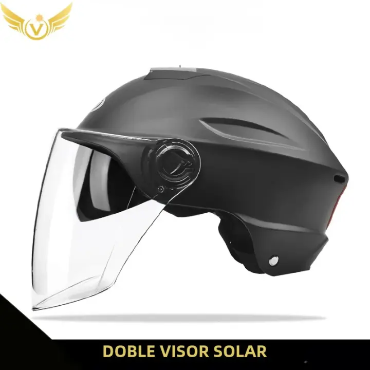 Casco De Motocicleta Eléctrico V E-Scooter Seguridad Ligero Urbanidad Para Hombres Y Mujeres Equipo De Moto Estilo Chopper Verano - 1