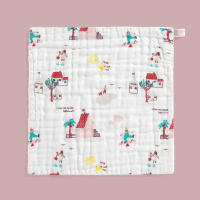Toalla De Algodón Gauz Para Bebé Six-Layer Alta Densidad Suave Y Absorbente Conjunto De Toallas Cuadradas Impresión Jacquard Para Hombres - details 4