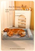 1pc Sofá para Perros, Estampado Sólido, Forma Rectangular, con Relleno de Fibra de Poliéster Desmontable, Sofá de Peluche para Perros con Funda Extraíble, para Todas las Razas, Cama para Mascotas Lavar en Máquina - details 10