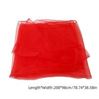 Cortina De Tules Colorida Transparente Y Sutil En Poliéster Para Dormitorio Cocina Sala De Estar Habitación De Niños Aula Con Bolsa De Acero En Rojo Negro Azul Verde - details 24