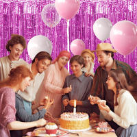 Juego De 1 Pieza De Cortina De Foil Dorado De 9.8 Pies Para Fondo De Fotografía De Cumpleaños Decoración De Fiesta Streamers De Aluminio - details 35