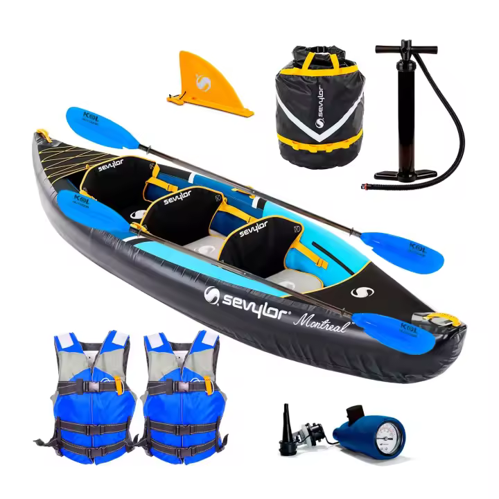 KAYAK HINCHABLE SEVYLOR MONTREAL 2+1 PLAZAS DROP STITCH - FULL PACK - 1