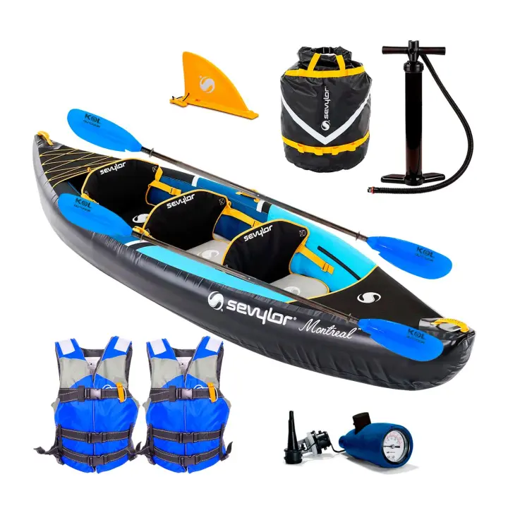 KAYAK HINCHABLE SEVYLOR MONTREAL 2+1 PLAZAS DROP STITCH - FULL PACK - 1