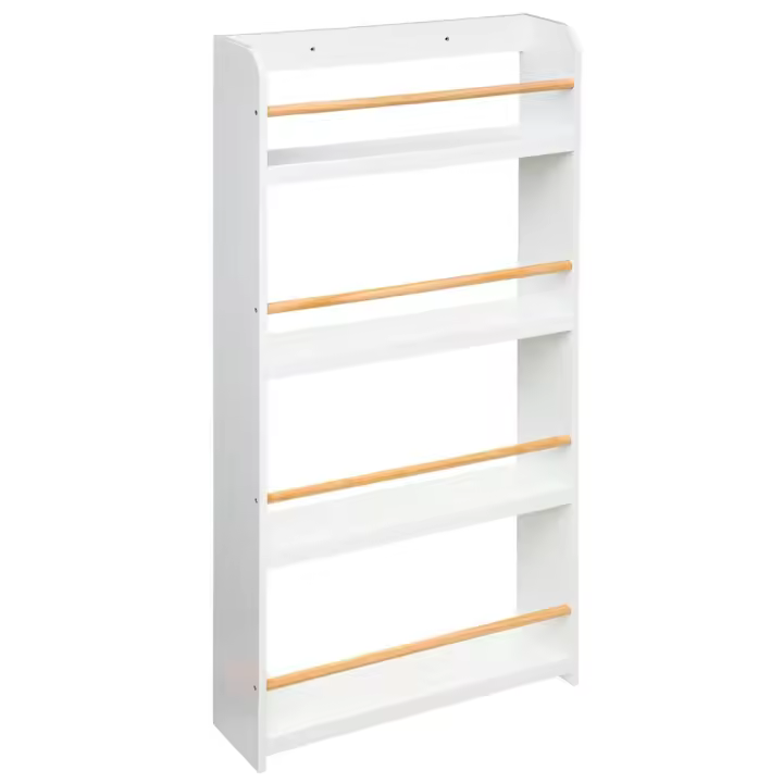 Librería infantil con 4 baldas color blanco ATMOSPHERA fabricado en MDF L. 55 x P. 15 x H. 118 cm. - 1