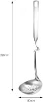 2 PCS Forzar cuchara ranurada Tamiz de bolsillo Cuchara de sopa Cucharón Colador Juego Cucharón de acero inoxidable Cucharas de acero ranuradas Cuchara Utensilio de cocina Set para cocinar - details 0