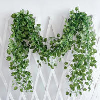 Guirnalda De Hiedra Artificial De Seda 2.1M Para Decoración De Jardín Y Bodas Adorno De Pared Y Vines DIY Hojas Verdes - details 2