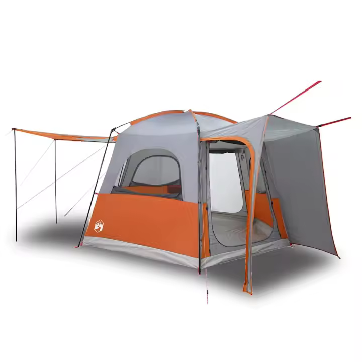 vidaXL Tienda de campaña de coche 4 personas impermeable gris-naranja - 1