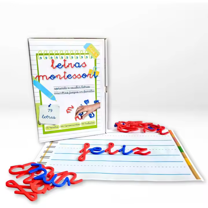 MFS MYFUTURSHOP Letras Montessori, Alfabeto Escolar Minusculas. Aprende A Leer Y Escribir Divirtiendote. Abecedario Educativo para Niños De 3 4 5 Y 6 Años. (GRANDE) - 1