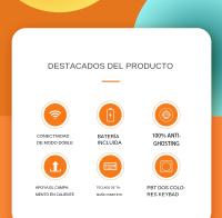 Teclado Mecánico De Juego Aigo GD110 110 Teclas Con Switch Rojo Y Cable USB Tipo-c Teclado Gamer Recargable Sin Retroiluminación - details 2