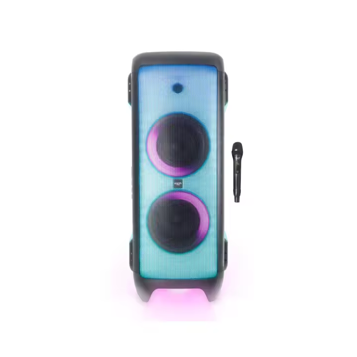 Vieta Pro Altavoz High Watts Party 50,Bluetooth, 1200W,10 h de autonomía, IPX4, USB, Micrófono inalámbrico, Función TWS, Subwoofer y 2x Woofer de 6" y Tweeter, Leds RGB con Luces Flash. - 1