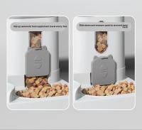 Dispensador De Alimentos Y Agua Para Gatos 2 En 1 Automático Con Medidor De Alimentos Y Agua Capacidad De 100g Material Plástico - details 4