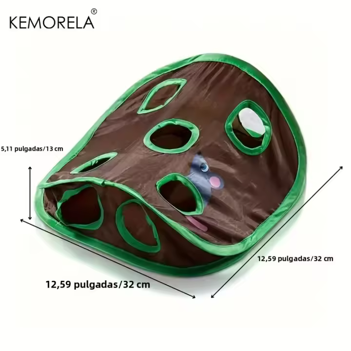 Juguete Interactivo Para Gatos KEMORELA Juego De Búsqueda Y Escondite Con 9 Agujeros Túnel De Mouse Para Inteligencia Y Entretenimiento De Los Gatos - 1