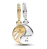 Pandora Moments Charms - Corazón de Plata de ley y Chapado en Gold Rose de Quilates, Viene con Caja de regalo original. - details 0