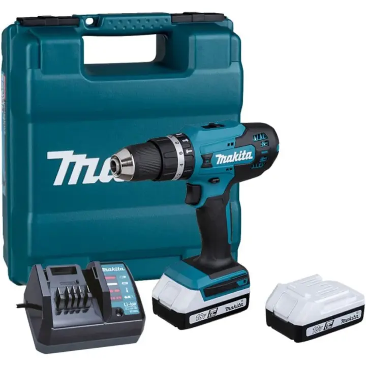 MAKITA HP488D006 - Taladro de percusión 18 V Serie-G. Incluye, 2 baterias 2Ah, cargador y maletin - 1