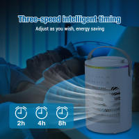 Aire acondicionado portátil, mini enfriador de aire 3 en 1, ventilador silencioso, 3 velocidades, 2 modos de pulverización, 600 ml, con asa, ideal para dormitorio y oficina, anillo de luz ambiental. - details 6