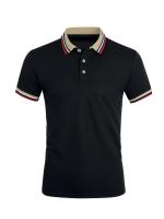 Camisa Polo De Algodón Transpirable Para Hombre Verano Estilo Casual Oficina Moda Marca Manga Corta Top Striped Calidad Superior - details 1