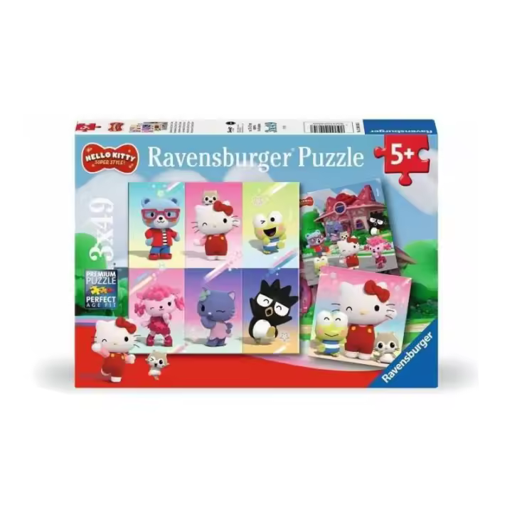 PUZZLE 3X49 PIEZAS HELLO KITTY DE RAVENSBURGER - 1