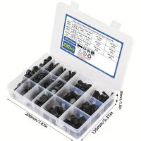 Kit De Juntas Y Tornillos Hexagonales Pequeños 232pcs M6 M8 M10 Acero De Aleación Grade 8.8 Negro Oxido Para Carpintería DIY - details 3