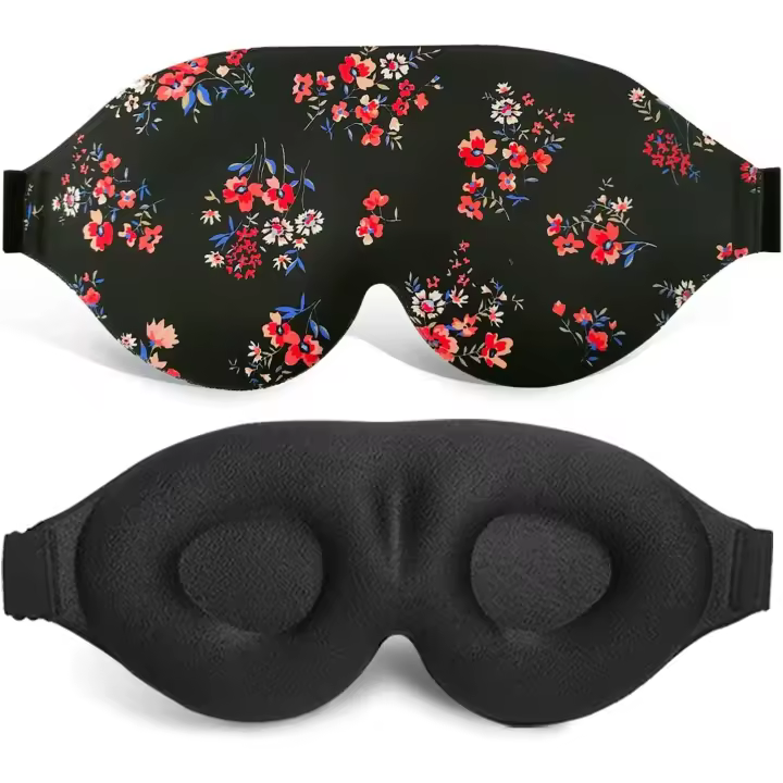 Masque de Nuit, Masque de Sommeil 3D pour Femme et Homme, Masque Yeux Nuit Sommeil, Cache Yeux pour Dormir pour Yoga Voyage (Petite Fleur) - 1