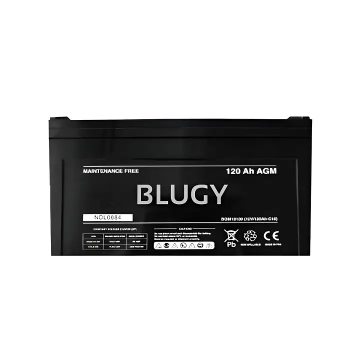 Batería AGM BLUGY 12V/120Ah - Alta capacidad de energía - vida útil 12 años - Servicios para Caravanas y Camper - 1