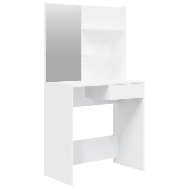 Tocador con espejo blanco 74,5x40x141 cm - 1