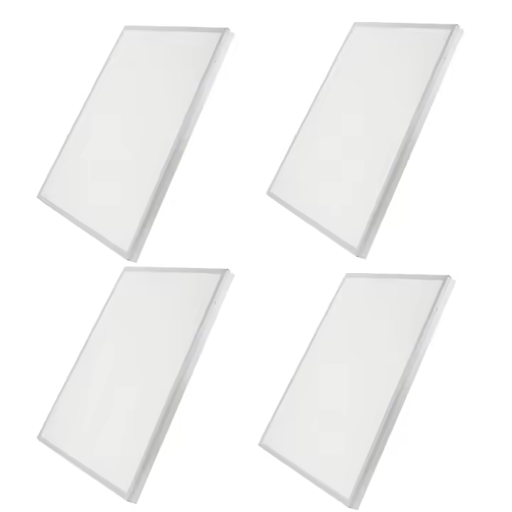 JANDEI Pack 4 X Paneles LED SLIM 60 X 60 X 2,5 Cm | Potencia 50W | Instalación Empotrada o Suspendida | Marco Blanco | Luz Fría o Natural - 1