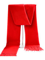 Bufanda Grande Roja Con Borla Para Mujer Adecuada Para Fiestas De Año Nuevo Chino Comidas Externas Y Bodas Estilo Casual Mantel Grande De Poliéster Para Todas Las Estaciones - details 1
