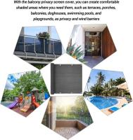 Privacy Screen for Balcony - Balcony Privacy Screen with Eyelets, Cable Ties and Cords, Anti UV Waterproof and Resistant Privacy Screen for Balcony Garden Terrace - 0.9x5m - details 2