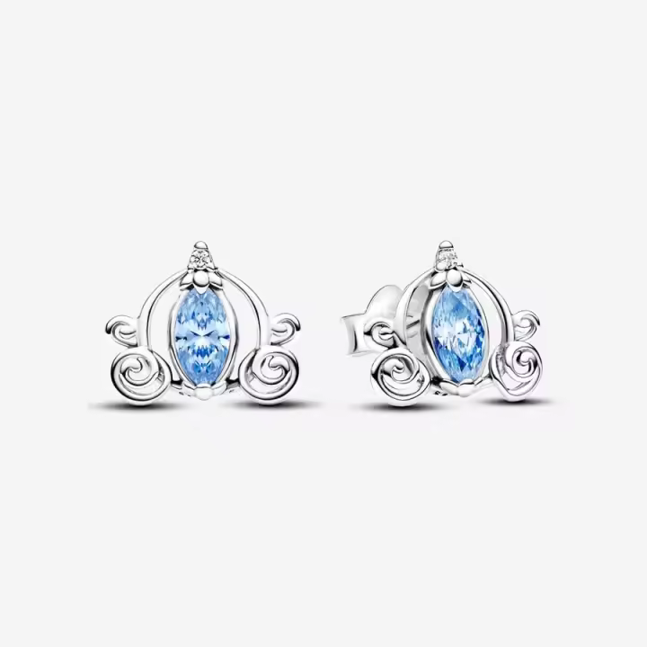PANDORA Pendulums in halo redondo, regalo para ella, plata de ley in circonita cúbica, con caja de regalo - 1