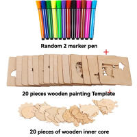 Set De 42 Plantillas De Dibujo DIY En Madera Con Marcas Para Niños Herramienta De Dibujo Para Principiantes - details 0