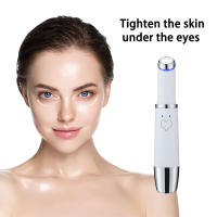 Instrumento de belleza para ojos calentado, pluma de masaje para ojos con luz de colores para eliminar ojeras y arrugas en los ojos, crema para ojos, instrumento de belleza importado blanco - details 0