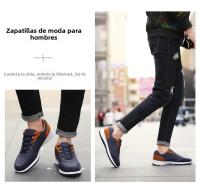 Zapatos De Hombre Impermeables Para Primavera Y Otoño Tenis De Cuero Deportivos Antideslizantes Suela De Goma Para Caminar Y Deporte - details 13