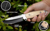 Cuchillo De Sobrevivencia De Acero Inoxidable Multiusos De Alta Dureza EDC Cuchillo Fijo Para Frutas Y Metalworking - details 1