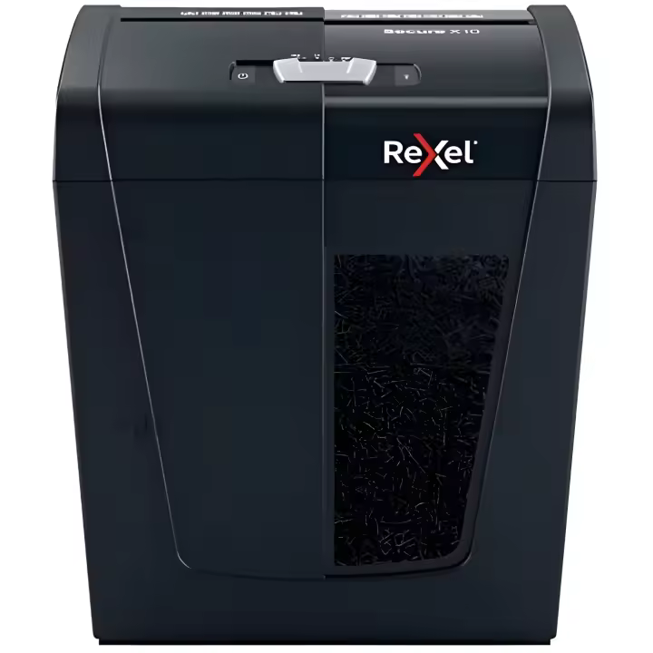 Rexel Destructora de Papel en Corte en Partículas 10 Hojas P4 Papelera Extraíble 18 L Silenciosa y Compacta 2020124 - 1